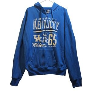 Vtg University Kentucky Wildcats NCAA J America Full Zip Hoodie Sweatshirt Men L